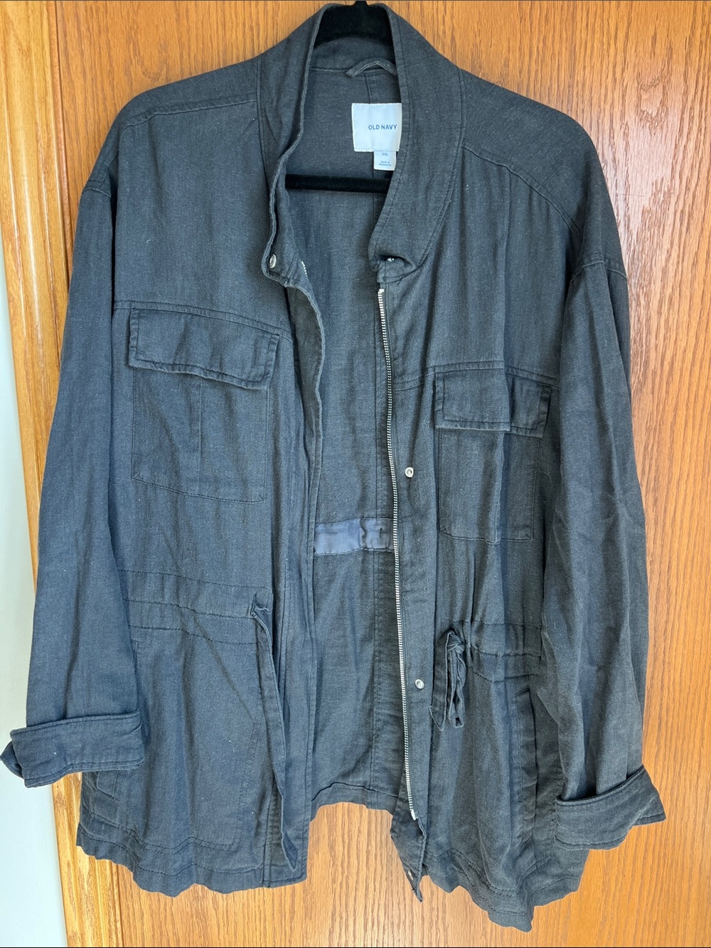 Ladies Old Navy Charcoal Grey Utility Field Jacket with Pockets